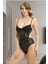 Siyah Dantelli Bodysuit - 623S 2