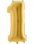 1 Rakamlı 16 Inç Gold Renk Folyo Balon 36 cm (Altın) 1