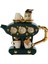 Double Espresso Makinası Büyük Seramik Yeşil Teapot 1