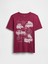 Erkek Çocuk Bordo Grafik Baskılı T-Shirt 1
