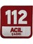112 Acil Çağrı Nakış Patch Peç - 8x8 cm 1