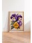 Ahşap Çerçeveli Tablo, Sarı Mor Menekşe, Botanik Çizim Poster No: 107422 3