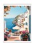 Beyaz Çerçeveli Tablo, Akdeniz Manzarası, Beyaz Evler ve Deniz, Tatil Temalı Poster No: 107276 1
