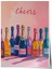 Çerçevesiz Poster, Şampanya Şişeleri, Cheers Yazısı ile Pastel Arka Plan Poster No: 107500 1