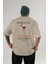 Manhattan Kokteyl Baskılı Oversize T-Shirt Erkek Kadın %100 Pamuk Bisiklet Yaka Tişort 1