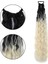 Özel Lastik Tokalı At Kuyruğu Kabarık Afro Dalgalı - Siyah / Platin Ombre Fırsat!!! 1