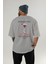 Manhattan Kokteyl Baskılı Oversize T-Shirt Erkek Kadın %100 Pamuk Bisiklet Yaka Tişort 4