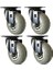 Donanım 8270E Tasarım Rulo 12,7 cm Yumuşak Kauçuk Krom & Siyah Designer Caster, 4 Adet 1