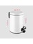 Paslanmaz Elit Pedallı Çöp Kovası Beyaz 12 Lt (000302-2) 2
