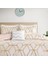 Spaces Vivian Yorgan Seti Ultra Yumuşak Dört Mevsim Hafif Modern Geometrik Glam Metalik Baskılı Yatak Takımı, Uyumlu Şemsiye, Dekoratif Yastık, Tam/kraliçe, Geometrik Allık/altın 2