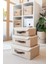 Bee Jüt Kapaklı Dolap Içi Organizer Takı, Makyaj, Banyo, Ofis Düzenleyici Saklama Kutusu 35X26X15 cm 2