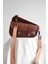 Hakiki Deri Askılı Çanta - Saddle Bag - Frisco Deri - Kahverengi 3