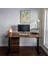 Regula Desk Solid N - Elektrikli Yüksekliği Ayarlanabilir Natürel Kenar Masif Ceviz Çalışma Masası - Siyah Ayak, Ceviz Masif Tabla - Raflı, 130X65 cm 3