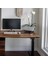 Regula Desk Solid N - Elektrikli Yüksekliği Ayarlanabilir Natürel Kenar Masif Ceviz Çalışma Masası - Siyah Ayak, Ceviz Masif Tabla - Raflı, 200X80 cm 9