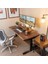 Regula Desk Solid N - Elektrikli Yüksekliği Ayarlanabilir Natürel Kenar Masif Ceviz Çalışma Masası - Siyah Ayak, Ceviz Masif Tabla - Raflı, 200X80 cm 10