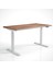 Regula Desk Solid N - Elektrikli Yüksekliği Ayarlanabilir Natürel Kenar Masif Ceviz Çalışma Masası - Beyaz Ayak, Ceviz Masif Tabla, 200X80 cm 1