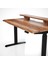 Regula Desk Solid N - Elektrikli Yüksekliği Ayarlanabilir Natürel Kenar Masif Ceviz Çalışma Masası - Siyah Ayak, Ceviz Masif Tabla, 150X75 cm 8