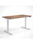Regula Desk Solid S - Elektrikli Yüksekliği Ayarlanabilir Düz Kenar Masif Ceviz Çalışma Masası - Beyaz Ayak, Ceviz Masif Tabla, 150X75 cm 1