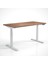 Regula Desk Solid S - Elektrikli Yüksekliği Ayarlanabilir Düz Kenar Masif Ceviz Çalışma Masası - Beyaz Ayak, Ceviz Masif Tabla, 160X80 cm 1