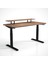 Regula Desk Solid S - Elektrikli Yüksekliği Ayarlanabilir Düz Kenar Masif Ceviz Çalışma Masası - Siyah Ayak, Ceviz Masif Tabla - Raflı, 140X70 cm 1