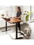Regula Desk Solid S - Elektrikli Yüksekliği Ayarlanabilir Düz Kenar Masif Ceviz Çalışma Masası - Beyaz Ayak, Ceviz Masif Tabla - Raflı, 140X70 cm 2