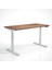 Regula Desk Solid V - Elektrikli Yüksekliği Ayarlanabilir Açılı Kesim Kenar Masif Ceviz Çalışma Masası - Beyaz Ayak, Ceviz Masif Tabla, 150X75 cm 1