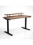 Regula Desk Solid V - Elektrikli Yüksekliği Ayarlanabilir Açılı Kesim Kenar Masif Ceviz Çalışma Masası - Siyah Ayak, Ceviz Masif Tabla - Raflı, 150X75 cm 1