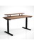 Regula Desk Solid V - Elektrikli Yüksekliği Ayarlanabilir Açılı Kesim Kenar Masif Ceviz Çalışma Masası - Siyah Ayak, Ceviz Masif Tabla - Raflı, 130X65 cm 1
