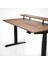 Regula Desk Solid V - Elektrikli Yüksekliği Ayarlanabilir Açılı Kesim Kenar Masif Ceviz Çalışma Masası - Siyah Ayak, Ceviz Masif Tabla, 200X80 cm 3