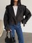 Oversize Kadın Crop Trençkot 1