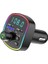 GA03 Rgb Renkli Fm Transmitter Mp3 Çalar Bluetooth 5.3 Çakmaklık Hızlı Şarj Aleti (Rgb LED Işıklı B 1