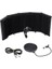 PF-43PS Mikrofon Ses Yalıtım Paneli 5 Bölümlü Ayaklı 69X26CM (Filtre Sünger Shock Mount Kablo 1