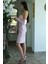 Pudra Drapeli Düğme Detaylı Mini Boy Abiye 9705537.79 5