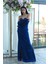 Saks Taş Detaylı Drapeli Straplez Saten Abiye 9705556.26 1