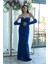 Saks Taş Detaylı Drapeli Straplez Saten Abiye 9705556.26 2