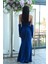 Saks Taş Detaylı Drapeli Straplez Saten Abiye 9705556.26 6