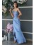 Bebe Mavi Göğüs Pul ve Taşlı Saten Abiye 9705294.449 7