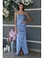 Bebe Mavi Göğüs Pul ve Taşlı Saten Abiye 9705294.449 8
