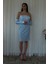 Bebe Mavi Drapeli Düğme Detaylı Mini Boy Abiye 9705537.449 2