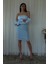 Bebe Mavi Drapeli Düğme Detaylı Mini Boy Abiye 9705537.449 4