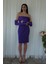 Mor Drapeli Düğme Detaylı Mini Boy Abiye 9705537.03 2
