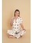 Kadın Önden Düğmeli Pijama Takımı Kedi Baskılı 1