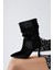 Wilma Siyah Kadife Körüklü Ince Topuklu Bot 4