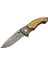 2-31 Damascus Kamp Çakı 19,5cm - Yarı Otomatik, Kemerlikli, Ahşap Metal Sap 1