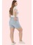 Kadın Kısa Boy Denim Şort Yüksek Bel Skinny Fit Günlük Stil Hafta Sonu Yaz Aylarının Vazgeçilmezi 1