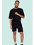Erkek Rahat Kesim Şort; Polyester Elastan Dokulu Ottoman Kumaş Normal Bel Kısa Boy Günlük Kullanım 1