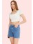 Kadın Denim Şort Geniş Paça Pamuk Yaz Aylarının Vazgeçilmezi Günlük Kullanım Modern Tasarım 2
