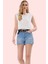 Kadın Denim Şort Yüksek Bel Geniş Paça Casual Yaz Kombinleri Günlük Kullanım Modern Tasarım 1