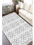 Kırık Beyaz Kilim Makinede Yıkanabilir Kaymaz Tabanlı Kilim Dot Tabanlı Salon Halısı 5041C 2
