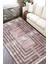 Pembe Renk Motifli Kaymaz Tabanlı Kilim Makinede Yıkanabilir Dot Tabanlı Salon Halısı 5166D 2